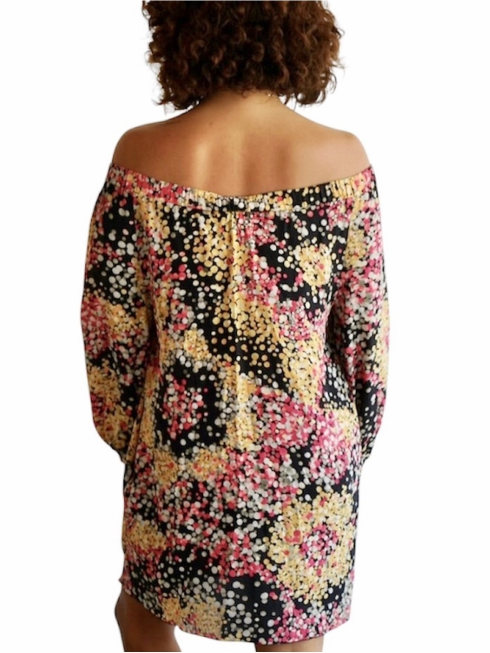 Missoni Silk Polka Dot Off The Shoulder Mini Dress - Picture 3 of 10